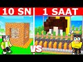 10 SECONDS ZOMBIE APOCALYPSE SHELTER VS 1 HOUR Minecraft