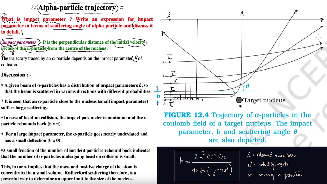 Alpha-particle trajectory : Impact Parameter