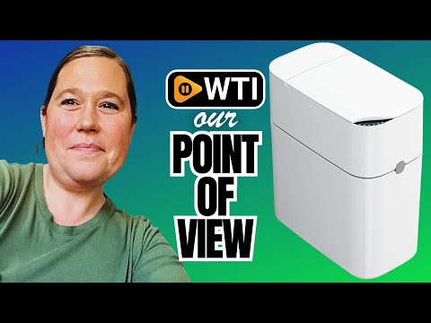 CTIME 2nd Gen Motion Sensor Bathroom Trash Can with Exhaust Fan for Automatic Bag Expanding - 3 Gallon Smart Slim Garbage Can (6"" W x 11"" L x 13"" H) - WTI product video review