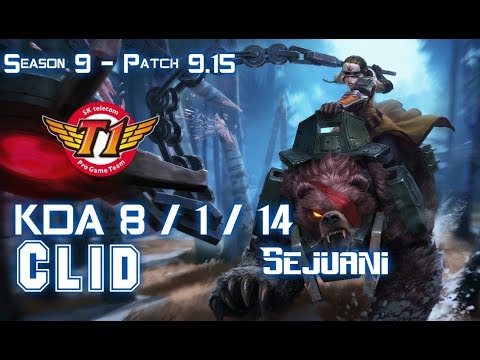 SKT T1 Clid SEJUANI vs KARTHUS Jungle - Patch 9.15 KR Ranked