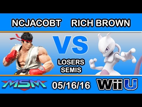 MSM 50 - SCB | NCJacobT (Ryu) Vs. Rich Brown (Mewtwo) Losers Semis - Smash Wii U