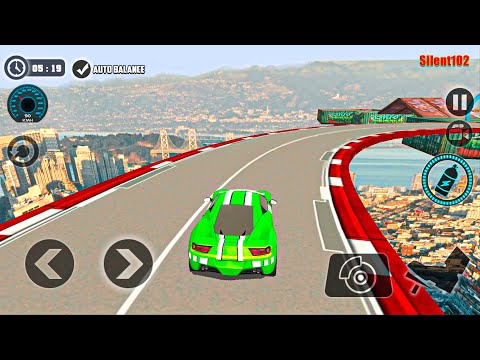 Impossible Car Tracks 3D - Green Car Driving Stunts Simulator - Android Gameplay