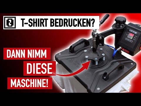 T-Shirt bedrucken • ganz einfach mit der Transferpresse von Vevor • Textilpresse Heat Press Machine