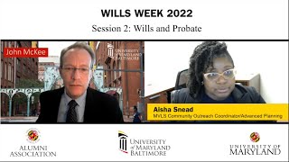 UMBF Wills Week 2022: Session 2 with Aisha Snead - Planning and Controlling Your Assets