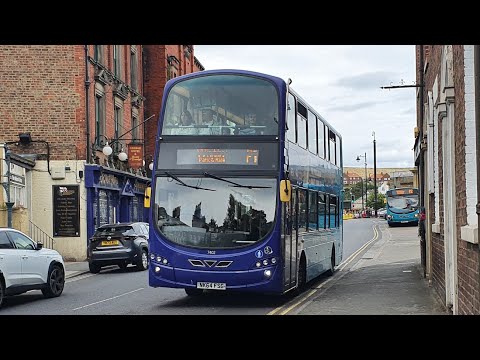 Journey on Route X93 | NK64FSG/7402 - Arriva North East: Volvo B9TL/Wright Eclipse Gemini 2