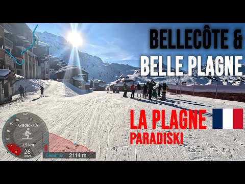 [4K] Skiing La Plagne - Bellecôte and Belle Plagne From Bergerie, Paradiski France, GoPro HERO11