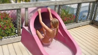 Rapids Water Park - Pink Body Blaster Water Slide (Dark Speed Tube) Onride POV