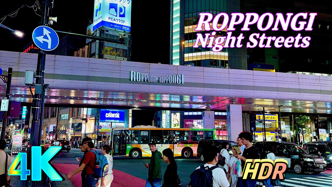 Embark on an enchanting virtual tour of Roppongi under the starlit night.