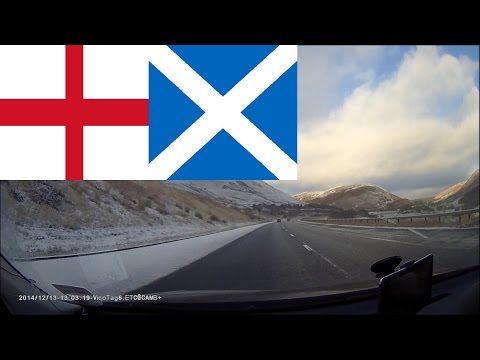 Timelapse driving in England & Scotland - English West Midlands to Scottish Highlands