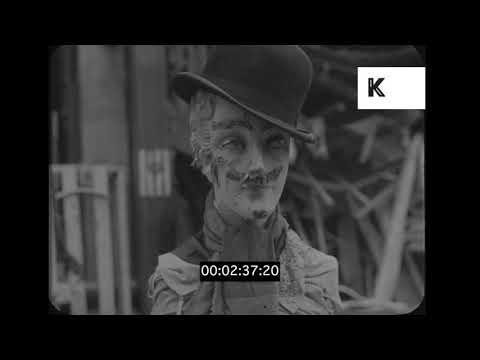 WWII London, The Blitz, Air Raid Damage, Mannequins in Street, 35mm