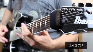 Video thumbnail for EMG Pickups 57-7 vs 707 (Comparison) - Ibanez Iron Label RGIR27FE by danielmucs