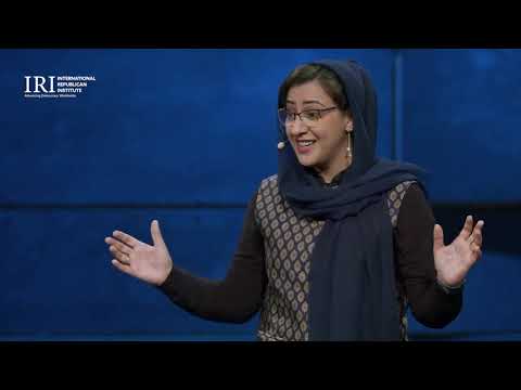 IRI Executive VP Kimber Shearer and Naheed Farid at the 2023 Copenhagen Democracy Summit