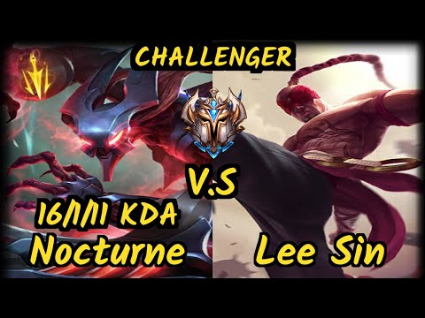 Minerva (NOCTURNE) vs LEE SIN - 16/1/11 KDA JUNGLE CHALLENGER GAMEPLAY - BR