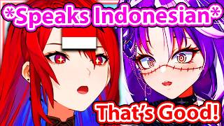 Elizabeth Suddenly Speaks Indonesian Surprised Michi and Chat 【Hololive】
