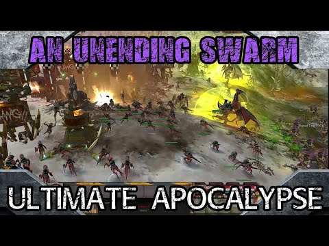 Warhammer 40,000: Dawn of War Ultimate Apocalypse 3 vs 3 Tyranids, Chaos vs Tau, Orks, Space Marines