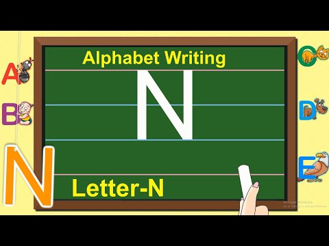English Capital Letter Writing | Letter - N | Writing Capital ABC for children | Learning Booster