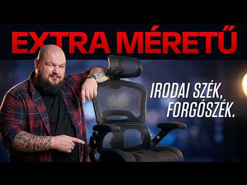 Extra méretű irodai szék, hálós forgószék, fekete (NBT-3013-02) - Videó