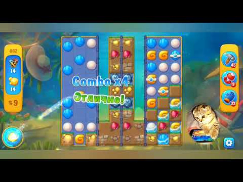 Fishdom 2022, no Boosters,   862   level  -  прохождение без бустеров,   862  уровень.