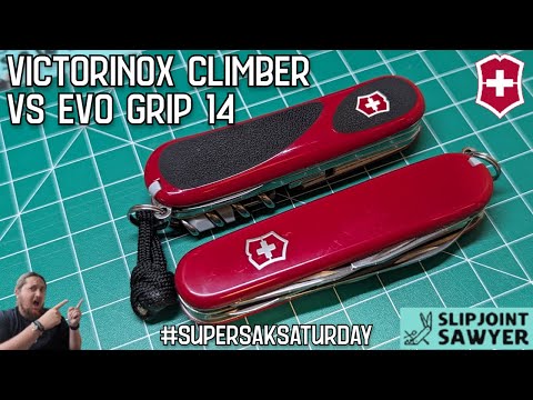 Victorinox Climber Vs Evolution Grip 14 Swiss Army Knife #SuperSAKSaturday