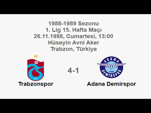 Trabzonspor 4-1 Adana Demirspor [HD] 26.11.1988 - 1988-1989 Turkish 1st League Matchday 15