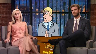 Miley Cyrus &amp; Liam Hemsworth Reunite on The Late Latee Show