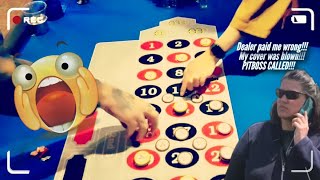 Live Roulette at BINIONS | SUBSCRIBER blew my cover | Pitboss was called | BIG DRAMA