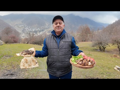 Beef & Lamb Tail Kebab with Mushroom | Juicy Outdoor Cooking