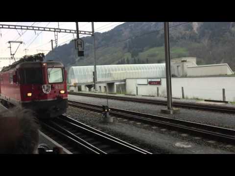 Ge4/4 II in shunting operations at Disentis Station