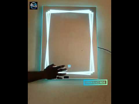 Polished glass salon led mirror, for professional, sg 58