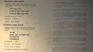 LOCOMOTIVE ORIGINAL WAX 1954 THELONIOUS MONK FRANK FOSTER  ART BLAKEY PRESTIGE VAN GELDER