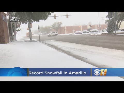 Rare, Record-Breaking Thunder Snow Falls In Amarillo