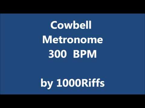 Cowbell Metronome 300 BPM - Beats Per Minute