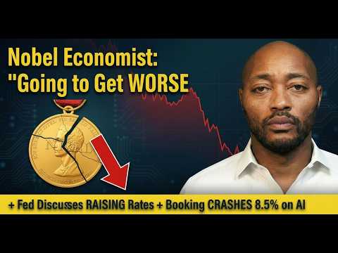Thumbnail for Nobel Economist: "It's Going to Get WORSE" + Fed Discusses RAISING Rates + Booking CRASHES 8.5%
