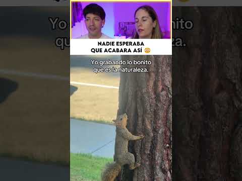 Grababa tranquila a una ardilla sin imaginar cómo terminaría el momento