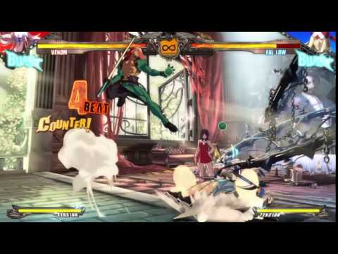 GGXrdR Venom / ヴェノム Anti-Air Counter Hit 6P xx H QV Combo