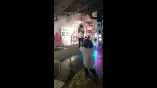 Dom Root performing spoken word for 1st Annual Foundation event at Unexpected Art Gallery