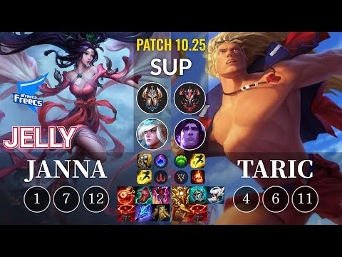 AF Jelly Janna vs Taric Sup - KR Patch 10.25