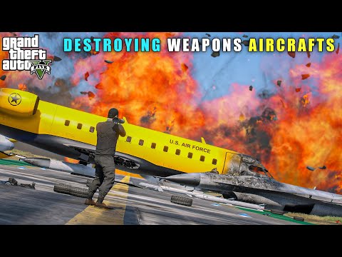 GTA 5 : DESTROYING DANGEROUS WEAPONS AIRCRAFTS || BB GAMING