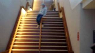 preview picture of video 'Sean Sliding down banister'