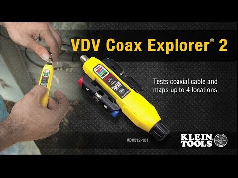 Klein Tools VDV512-101 Explorer 2 Coax Tester Kit, Includes Cable Tester /  Wire Tracer / Coax Mapper with Remotes to Test up to 4 Locations