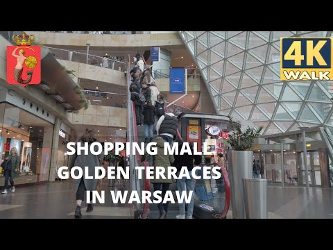 Shopping mall GOLDEN TERRACES in  Warsaw |  November 9, 2022  | Walking in Warsaw Poland
