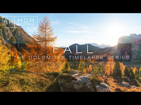 FALL | DOLOMITES | 8K 60FPS HDR HYPERLAPSE