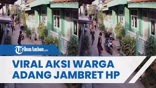 Viral Video Aksi Warga Adang Jambret HP Anak Kecil di Jalan, Pelaku Nyaris Dilempari Batu Besar