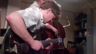 Ari, Jonathan,  Evan,and Water - the Woodface™ electric resonator guitar