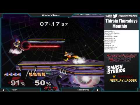 TT Monthly - Trahh (Red Fox) vs SaberPrime (Falco, Normal Fox) SSBM Netplay - Winners Semis