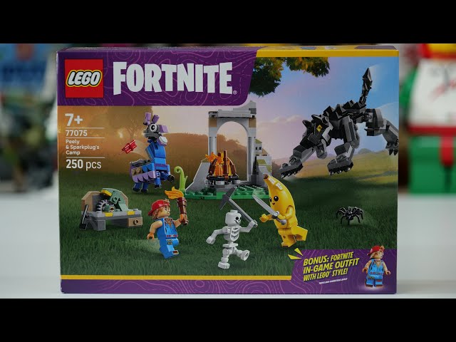Vídeo relacionado con LEGO Fortnite Campamento de Banano y Bujía - Figuras Articuladas de Lobo y Llama, Hoguera y 3 Minifiguras con Armas de Juguete - Regalo Gamer para Niños y Niñas de 7+ Años Fans del Videojuego 77075