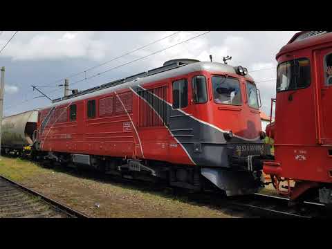 TREN DE MARFA TRANSFEROVIAR GRUP DUBLA TRACTIUNE 060 EA SI 060 DA