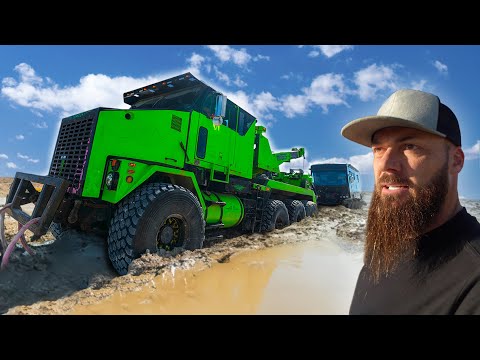 Biggest Motorhome Recovery Ever! Stuck In The Desert, No Other Option!