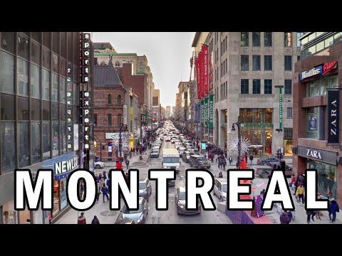 Passeio a pé pelo centro de Montreal Ste. Catherine Street Montreal, Quebec, Canadá