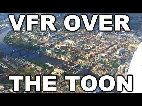 PPL Flying | Northumbria Coast and Alnwick Castle | PA28 | Newcastle Airport | ATC audio